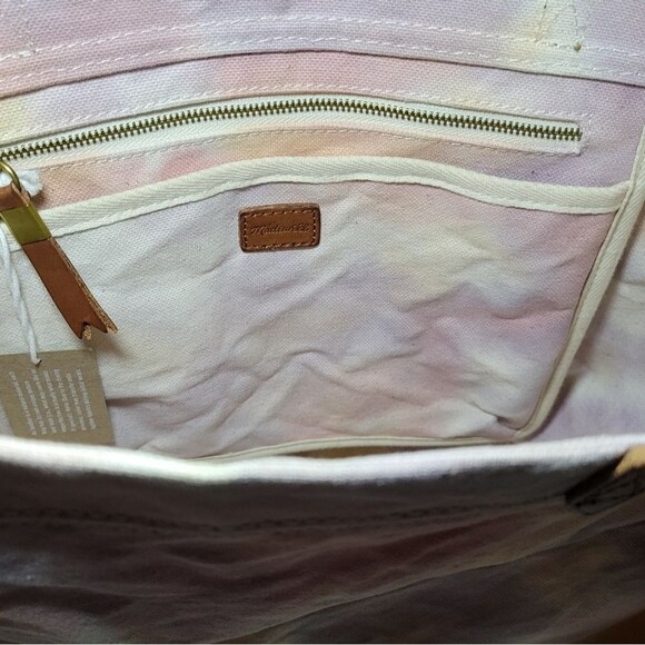 Madewell The Canvas Transport Tote in Watercolor Tie Dye Design - Picture 3 of 7